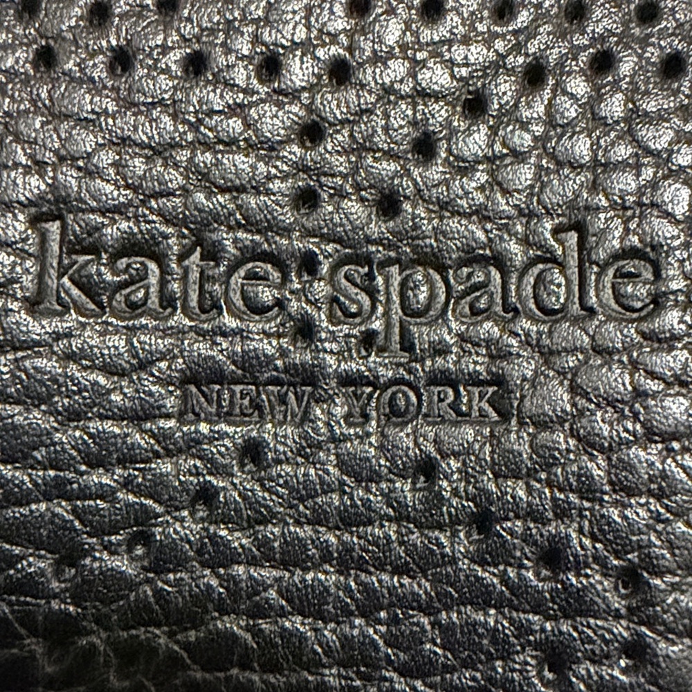 Kate Spade black ‘punched Noel’ leather top-handle bag. - Picture 10 of 12